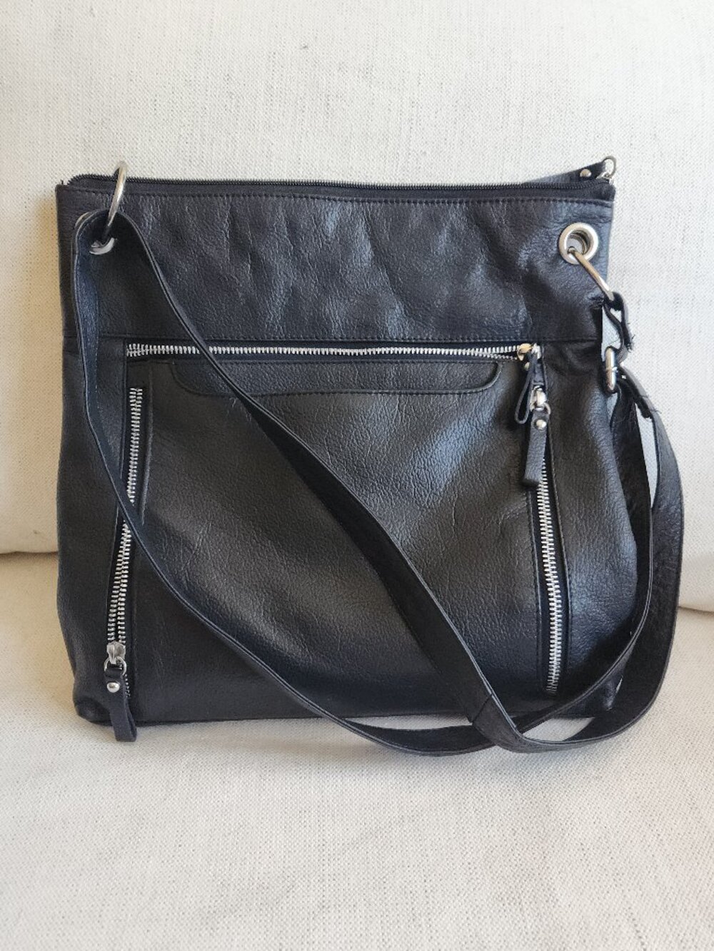 Great American Leather Works Pebbled Leather Shoulder Crossbody Bag